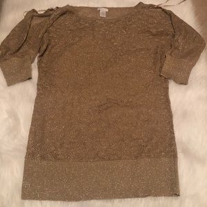 Caché Gold/Glitter Women’s Top
